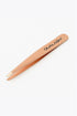 QUALASH Professional Tweezer – Close-up of slant-tip tweezer in elegant rose gold color